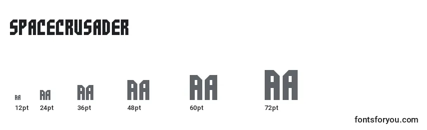 SpaceCrusader Font Sizes