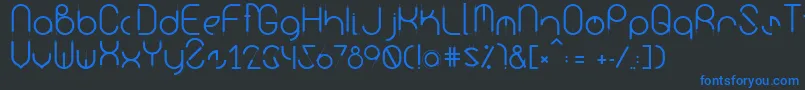 Kurba Font – Blue Fonts on Black Background