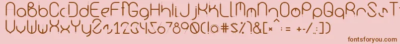 Kurba Font – Brown Fonts on Pink Background