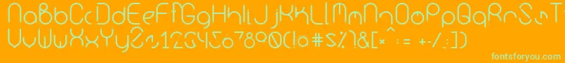 Kurba Font – Green Fonts on Orange Background