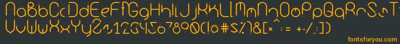 フォントKurba – 黒い背景にオレンジの文字