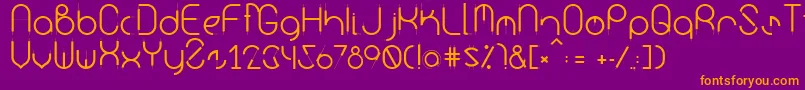 Kurba Font – Orange Fonts on Purple Background