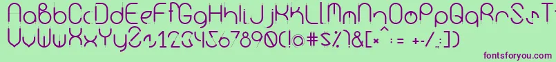 Kurba Font – Purple Fonts on Green Background