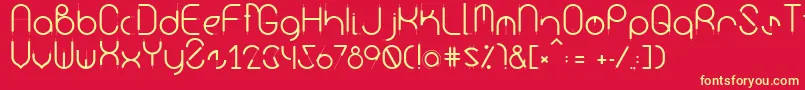 Kurba Font – Yellow Fonts on Red Background