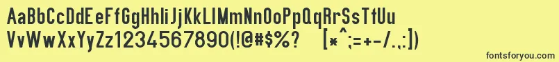 PrIv44Ausg3 Font – Black Fonts on Yellow Background