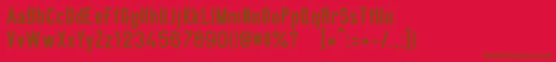 PrIv44Ausg3 Font – Brown Fonts on Red Background