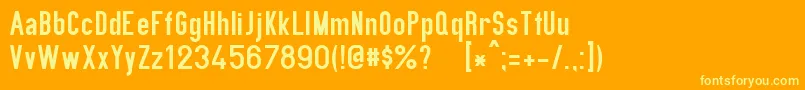 PrIv44Ausg3 Font – Yellow Fonts on Orange Background