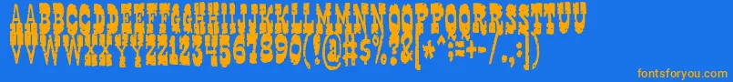 Gringonights Font – Orange Fonts on Blue Background