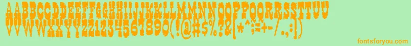 Gringonights Font – Orange Fonts on Green Background