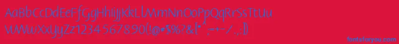 Bernerbasisschrift1 Font – Blue Fonts on Red Background