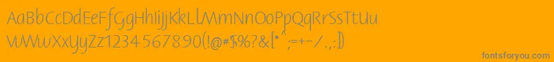 Bernerbasisschrift1 Font – Gray Fonts on Orange Background