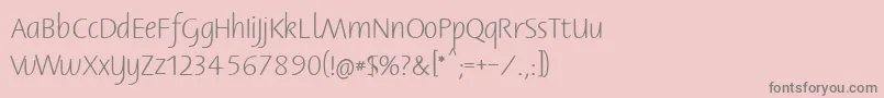 Bernerbasisschrift1 Font – Gray Fonts on Pink Background