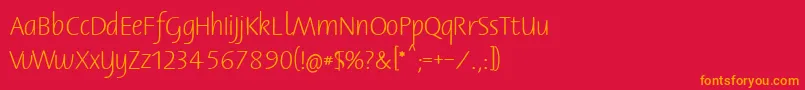 Bernerbasisschrift1 Font – Orange Fonts on Red Background