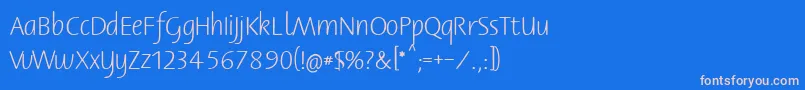 Bernerbasisschrift1 Font – Pink Fonts on Blue Background