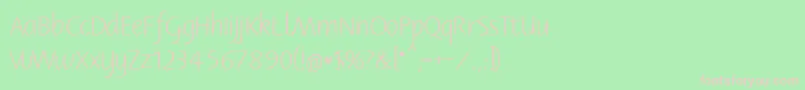 Bernerbasisschrift1 Font – Pink Fonts on Green Background