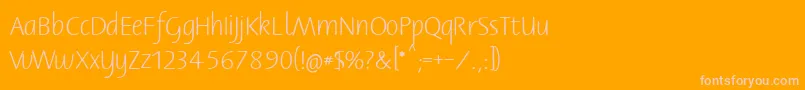 Bernerbasisschrift1 Font – Pink Fonts on Orange Background