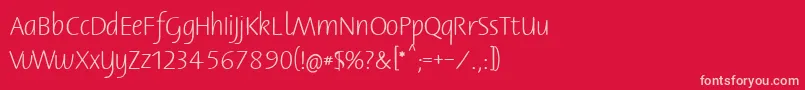 Bernerbasisschrift1 Font – Pink Fonts on Red Background