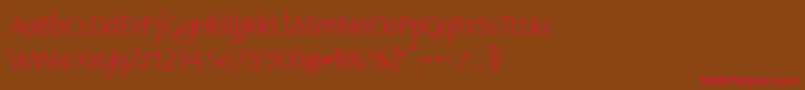 Bernerbasisschrift1 Font – Red Fonts on Brown Background