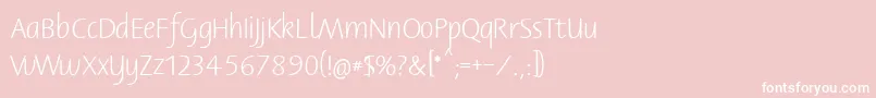 Bernerbasisschrift1 Font – White Fonts on Pink Background
