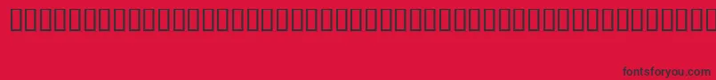 Fonte FizzoRegular – fontes pretas em um fundo vermelho
