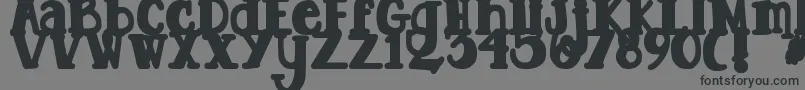 DjbTootsieWootsieBold Font – Black Fonts on Gray Background