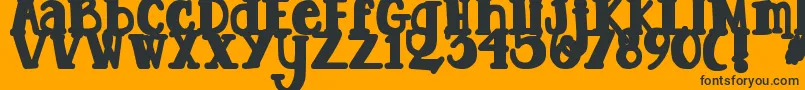 DjbTootsieWootsieBold Font – Black Fonts on Orange Background