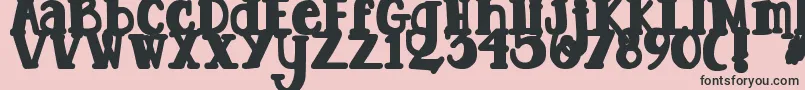 DjbTootsieWootsieBold-Schriftart – Schwarze Schriften auf rosa Hintergrund