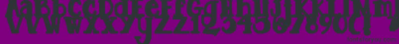 DjbTootsieWootsieBold Font – Black Fonts on Purple Background