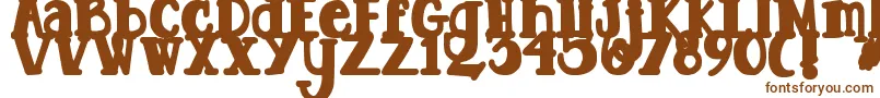 DjbTootsieWootsieBold Font – Brown Fonts on White Background