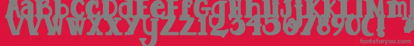 DjbTootsieWootsieBold Font – Gray Fonts on Red Background