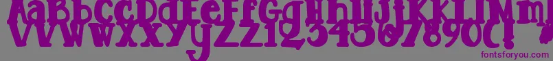 DjbTootsieWootsieBold Font – Purple Fonts on Gray Background