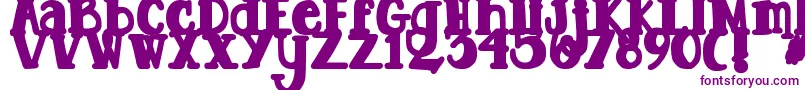 DjbTootsieWootsieBold Font – Purple Fonts on White Background