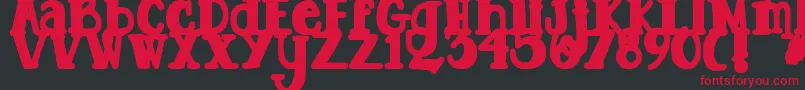 DjbTootsieWootsieBold Font – Red Fonts on Black Background
