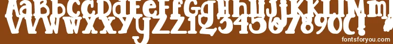 DjbTootsieWootsieBold Font – White Fonts on Brown Background