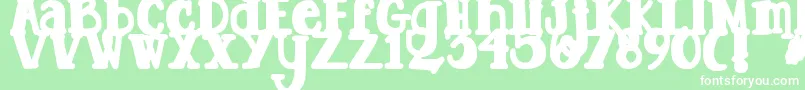 DjbTootsieWootsieBold Font – White Fonts on Green Background
