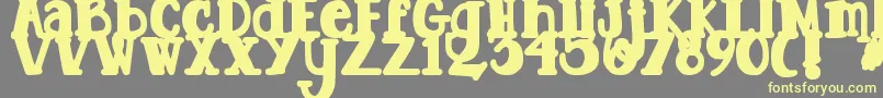 DjbTootsieWootsieBold Font – Yellow Fonts on Gray Background