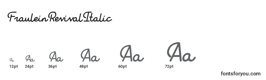 FrauleinRevivalItalic Font Sizes