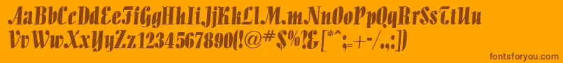 AloeNormal-fontti – ruskeat fontit oranssilla taustalla