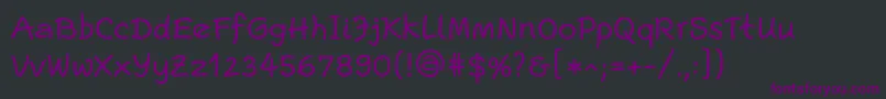 Шрифт EscriptLtRegular – фиолетовые шрифты на чёрном фоне