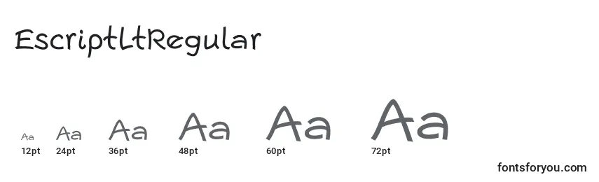 Размеры шрифта EscriptLtRegular