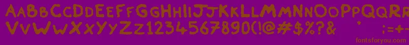 Skiver Font – Brown Fonts on Purple Background