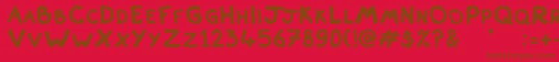 Skiver-fontti – ruskeat fontit punaisella taustalla