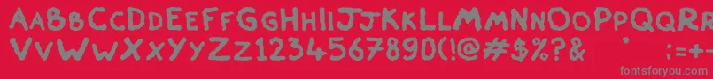 Skiver Font – Gray Fonts on Red Background
