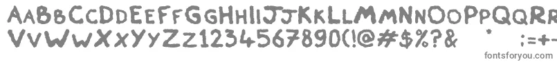 フォントSkiver – 白い背景に灰色の文字