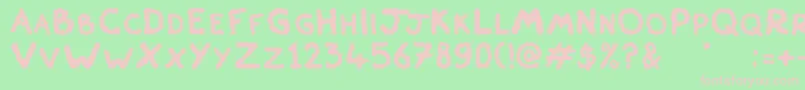 Skiver Font – Pink Fonts on Green Background