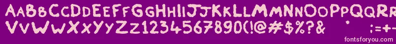 Skiver Font – Pink Fonts on Purple Background