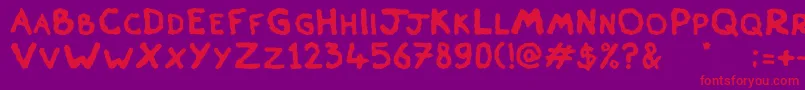 Skiver Font – Red Fonts on Purple Background