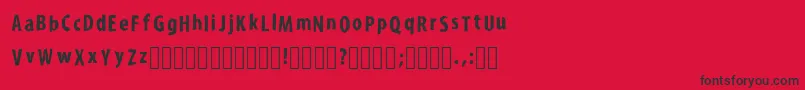 KroyfontRegular Font – Black Fonts on Red Background
