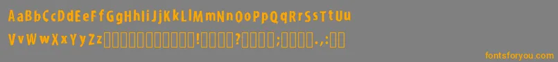 KroyfontRegular Font – Orange Fonts on Gray Background