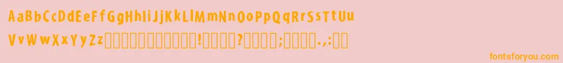 KroyfontRegular Font – Orange Fonts on Pink Background
